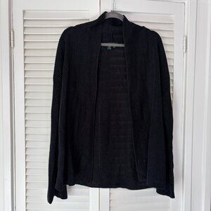 Lauren Ralph Lauren women's open cardigan large linen black loose weave